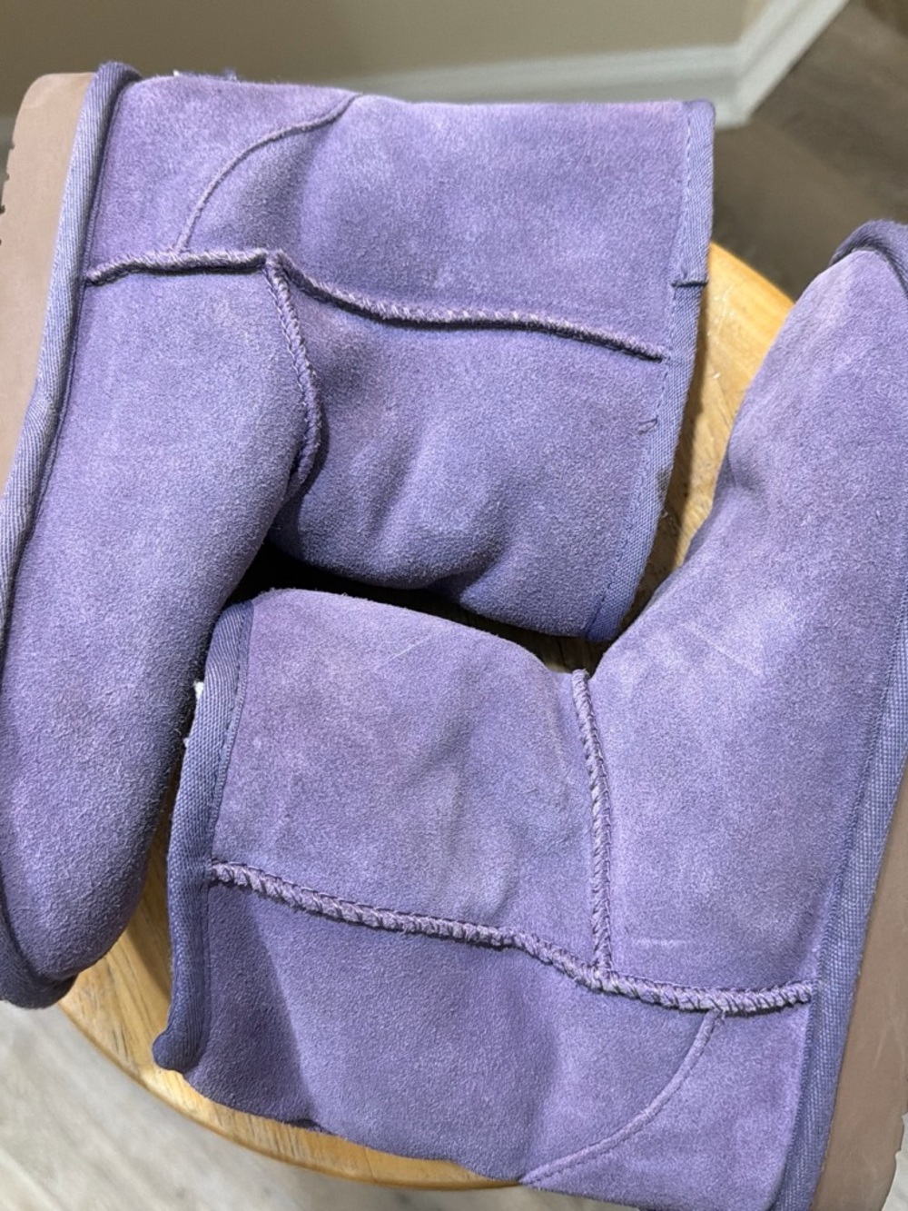 Koolaburra Purple Suede Cozy Mid-Calf Boots